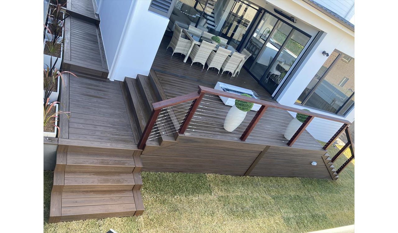 Trex spiced rum, one of our favourite projects so many details that connect this multi level deck seamlessly.