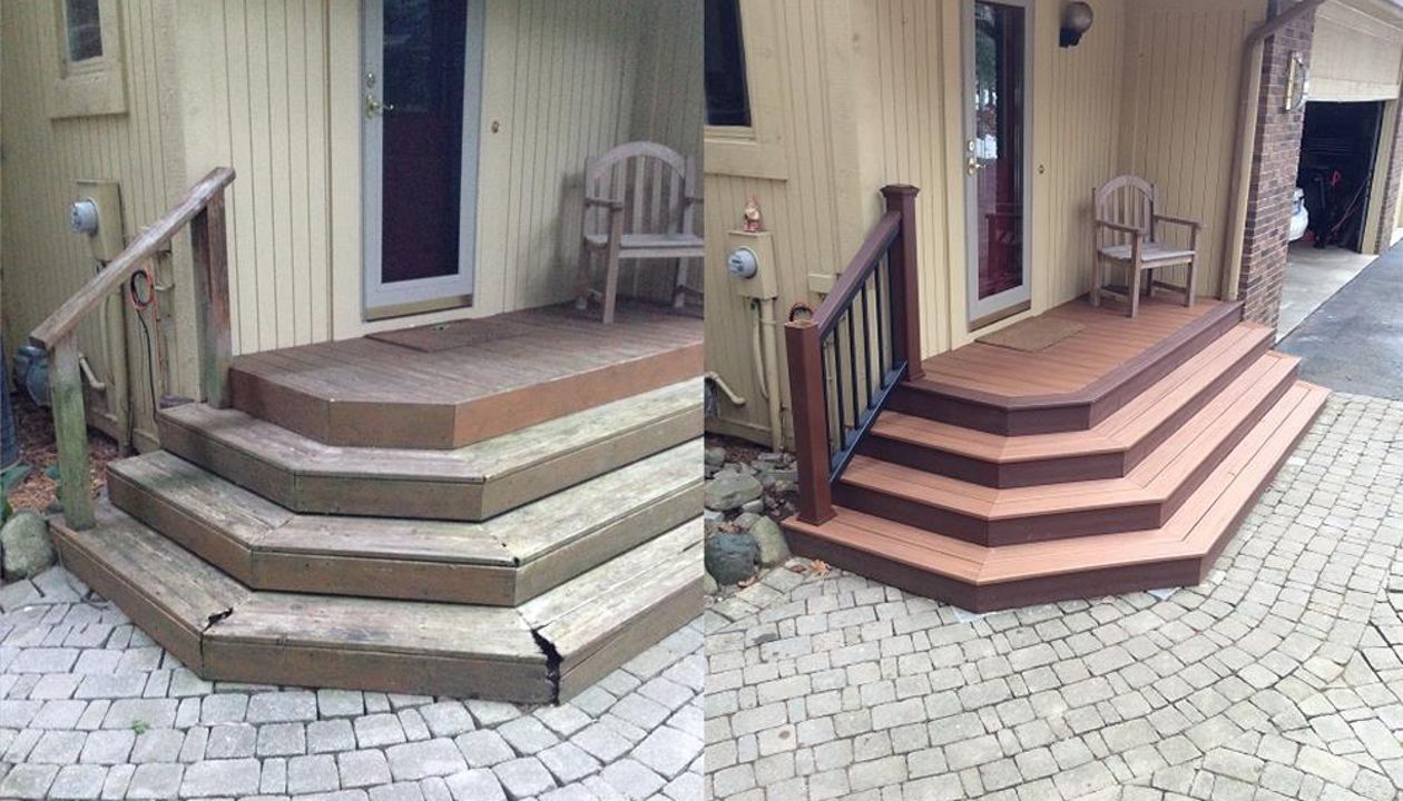 Before and after, Trex select. Ortonville