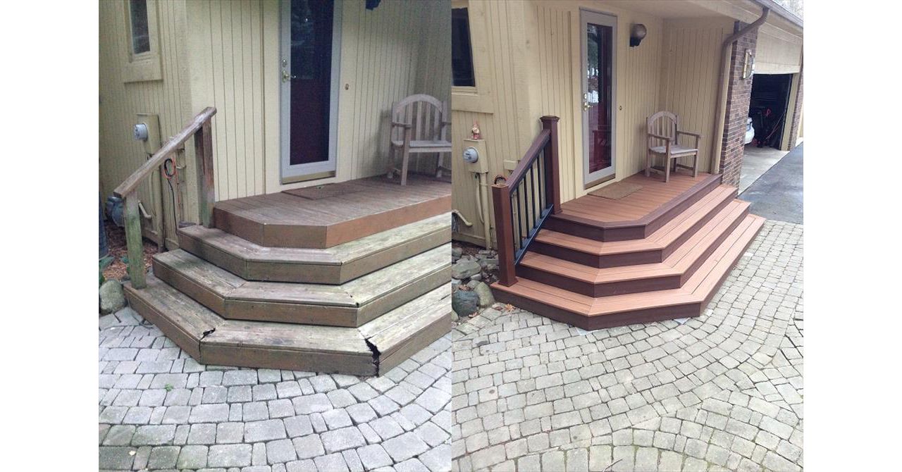 Before and after, Trex select. Ortonville