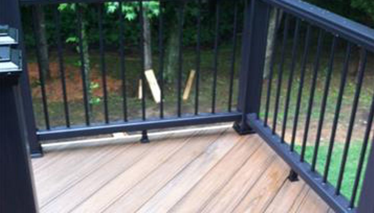 Black Transcend railings with Black aluminum ballusters