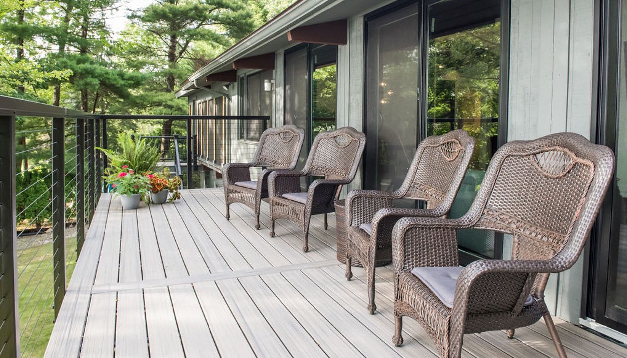 Lakeside deck