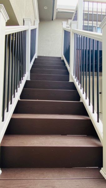San Jose, Ca. Spiced Rum Trex Stairs & Railing