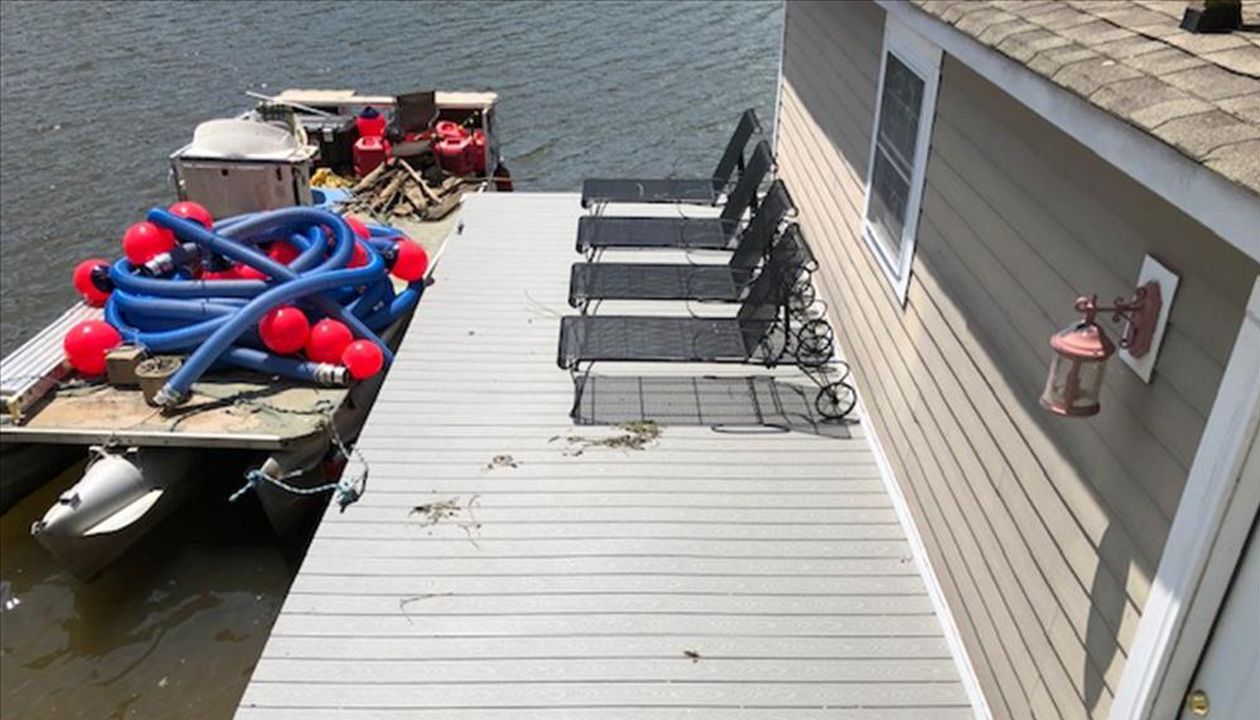 Trex Select Pebble Grey is a welcome site as you dock your boat