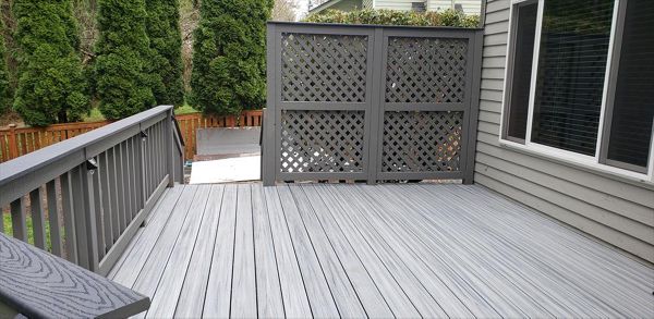 Trex enhance naturals decking/cocktail top rail(Winchester grey )in Sammamish