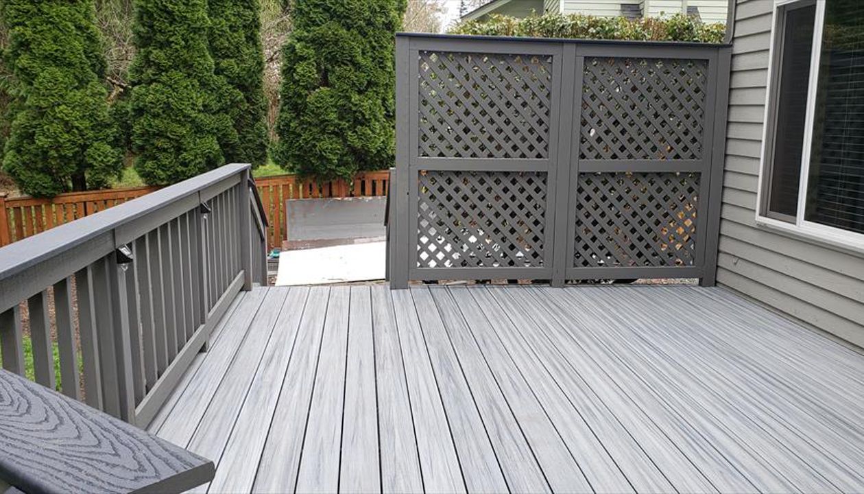 Trex enhance naturals decking/cocktail top rail(Winchester grey )in Sammamish