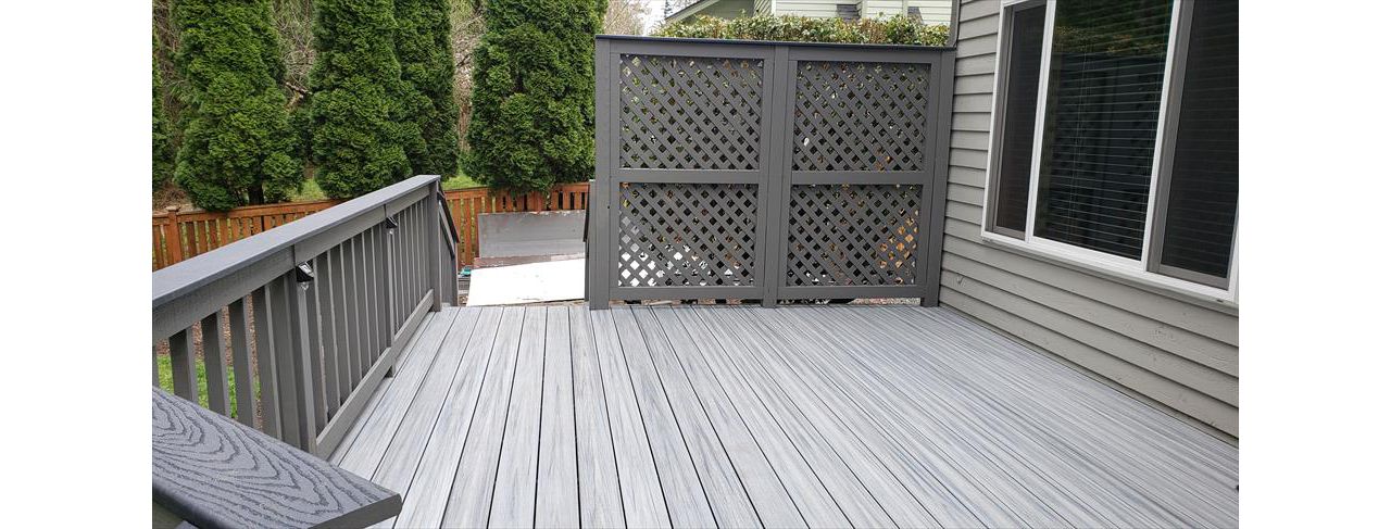 Trex enhance naturals decking/cocktail top rail(Winchester grey )in Sammamish
