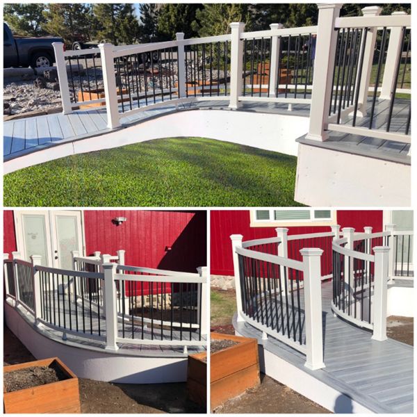 Trex Foggy Wharf decking with select rail.