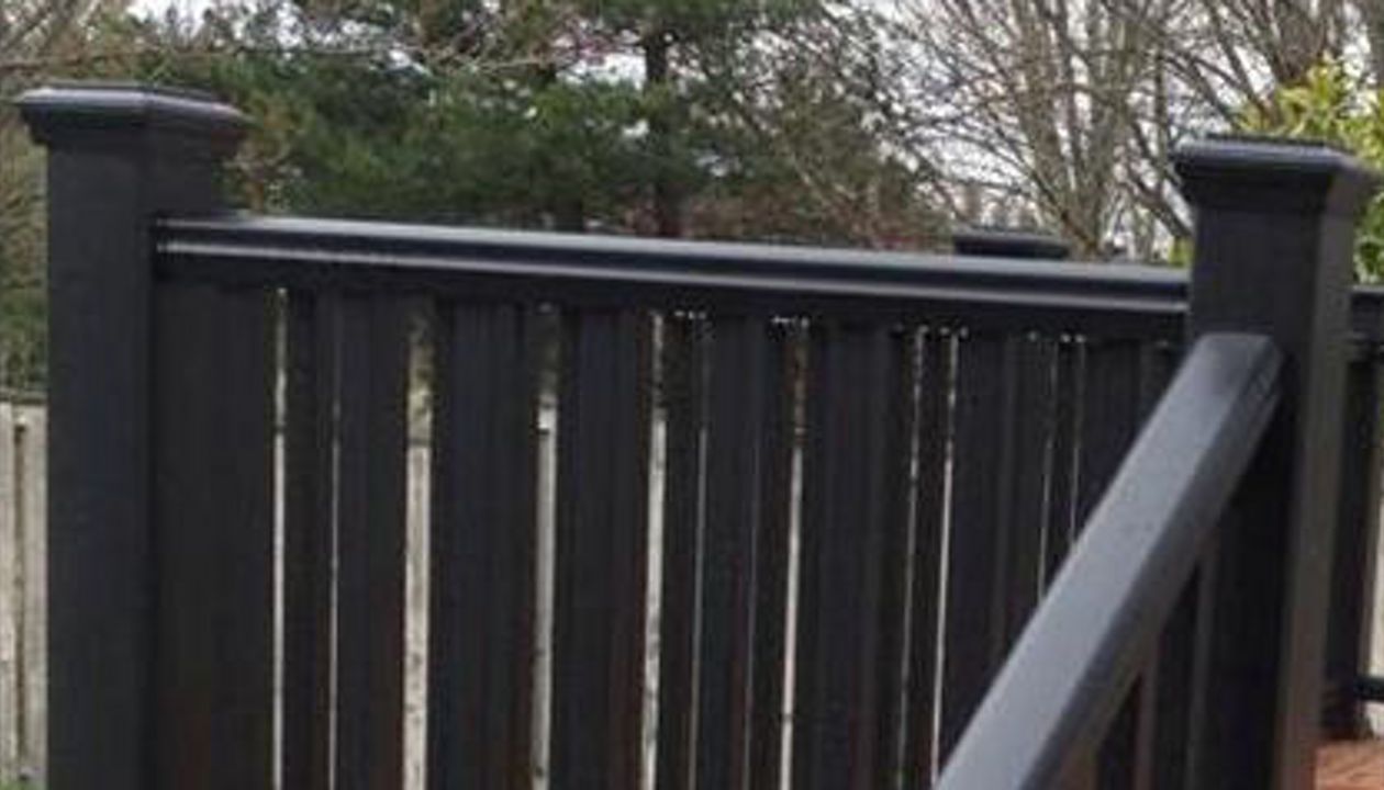 Black Transcend Railing with stairs