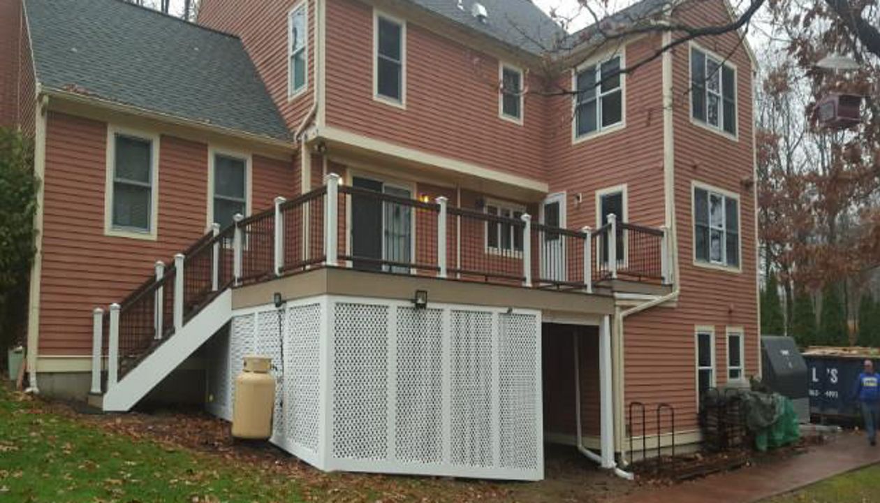 Under-Deck storage, Cocktail Rail Top & Round Black Balusters