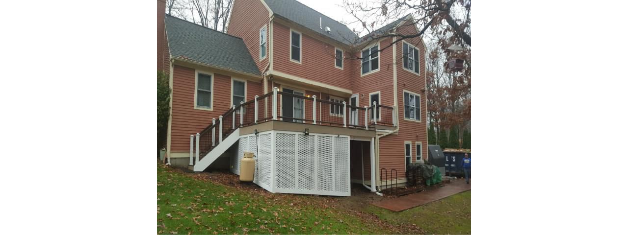 Under-Deck storage, Cocktail Rail Top & Round Black Balusters