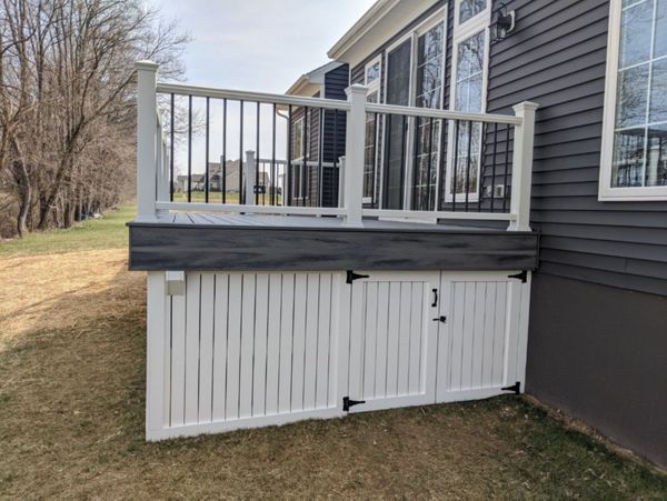 Deck skirting with door access