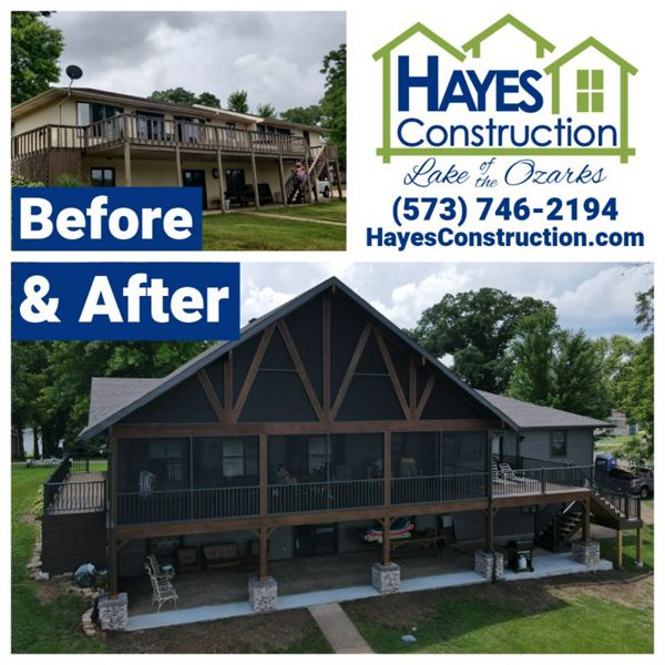 Amazing transformation. Decking is Spiced Rum done in Roach, MO at Lake of the Ozarks
