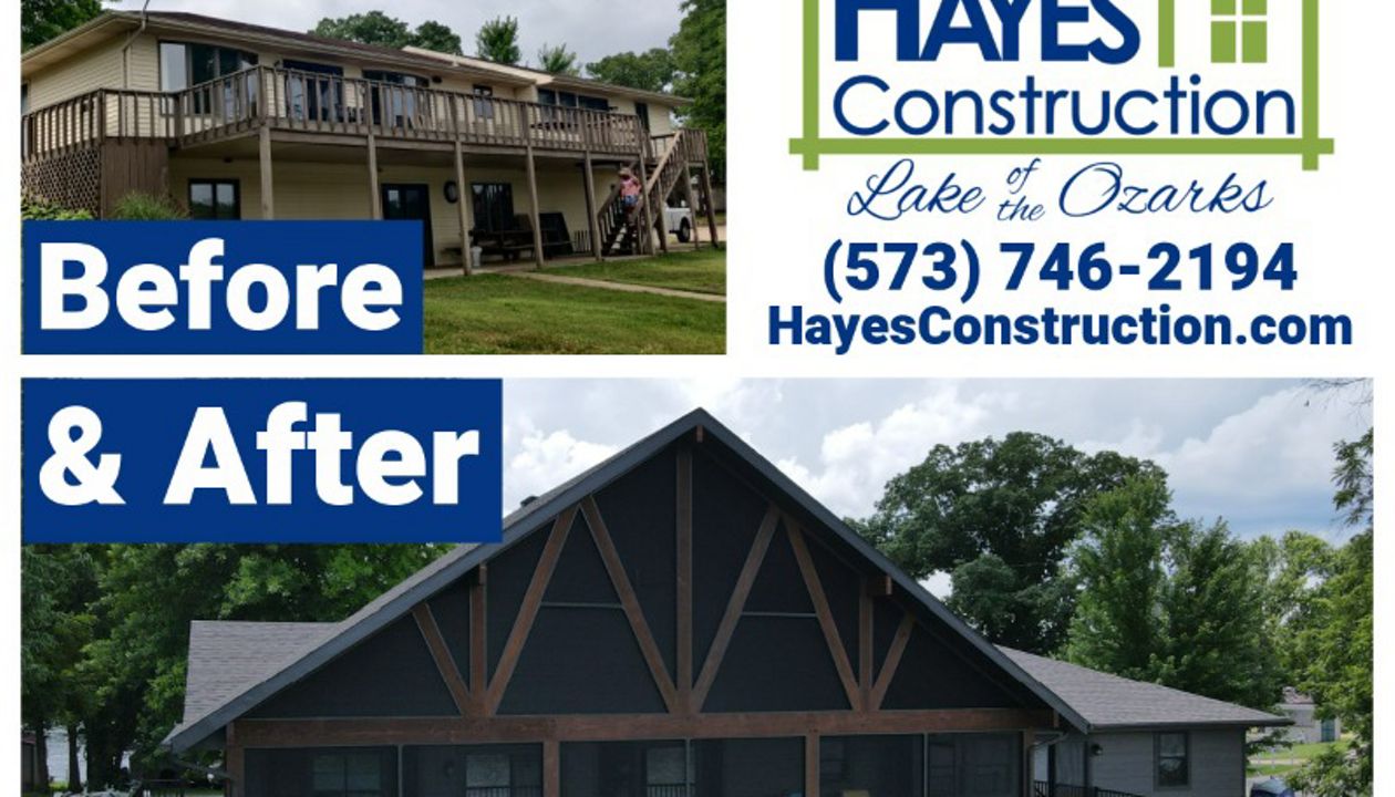 Amazing transformation. Decking is Spiced Rum done in Roach, MO at Lake of the Ozarks