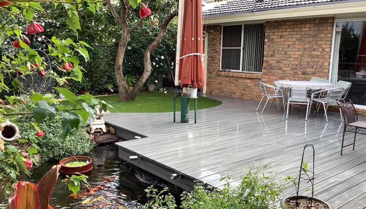 Trex island mist, the garden retreat.