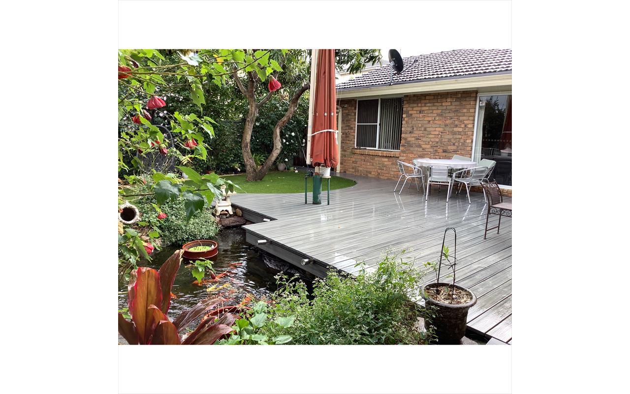 Trex island mist, the garden retreat.