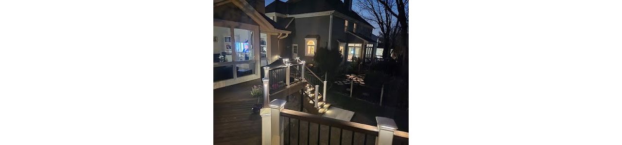 Trex Transcend Havana Gold Trex Transcend railing Trex Elevations framing Trex Lighting