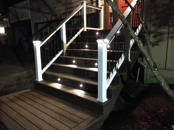 Transcend decking, railing, and lighting