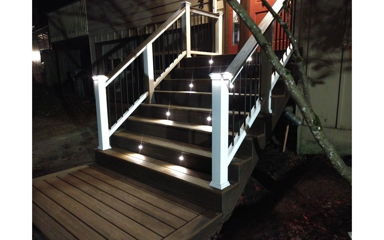 Transcend decking, railing, and lighting