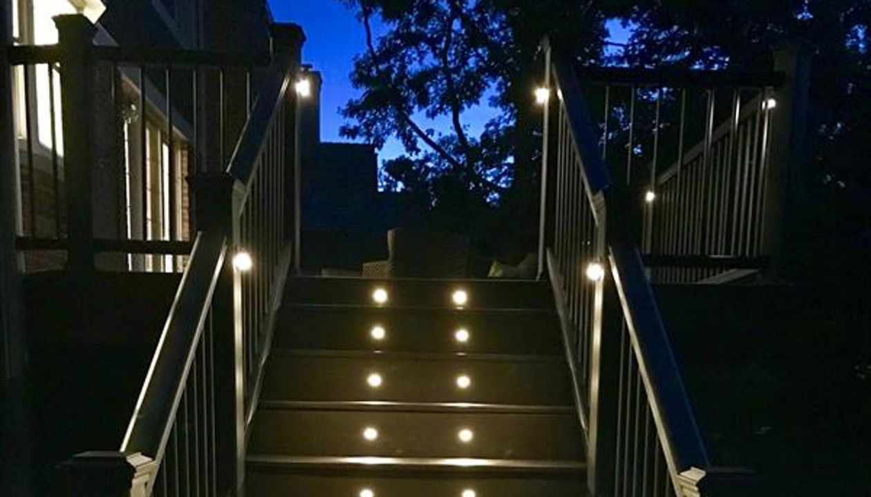 Trex deck_ Trex lighting_Trex stair lighting_ Barrington IL_ Local deck builder