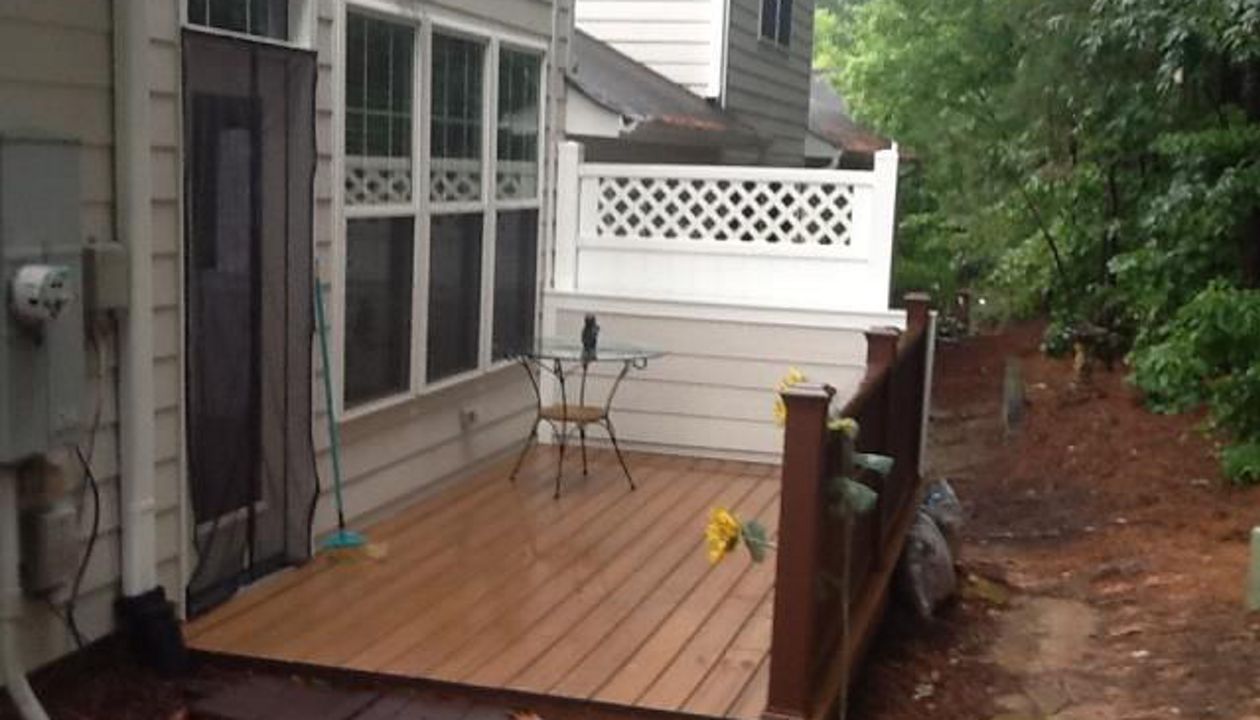 Trex Transcend Tiki Torch deck in Raleigh, NC