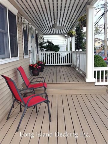 Long Island Deck Builder Trex Front Porch Long Beach NY
