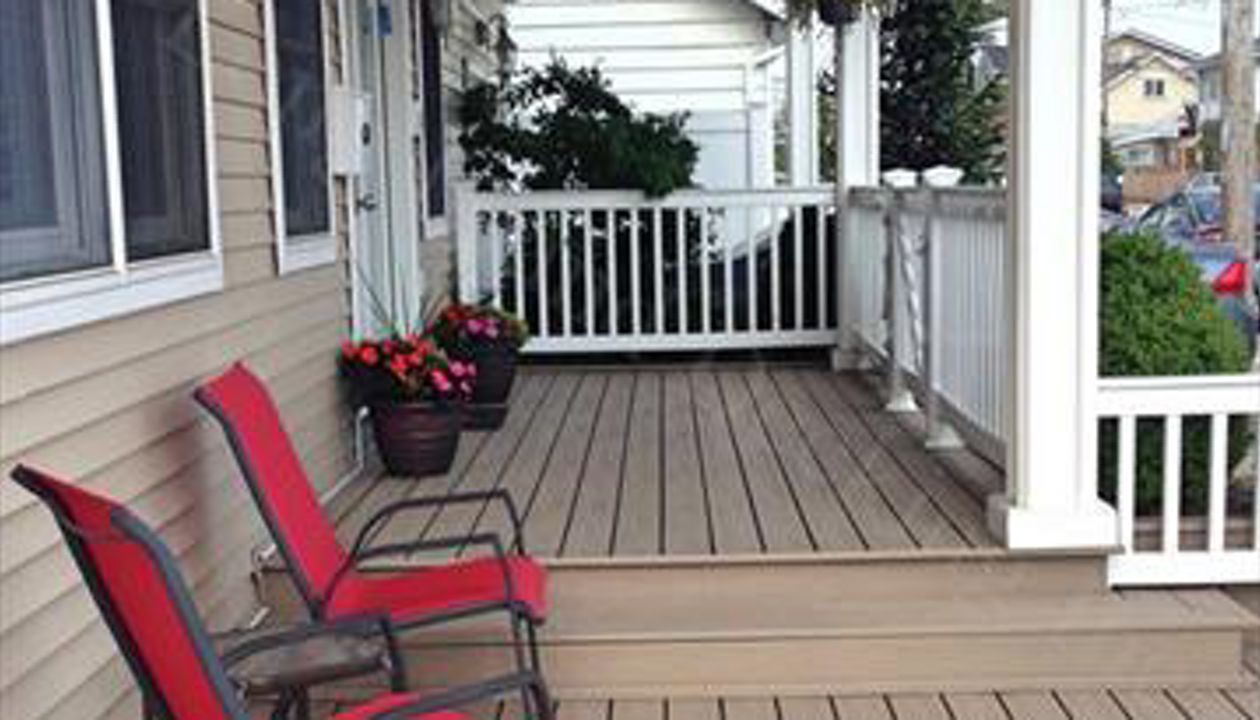 Long Island Deck Builder Trex Front Porch Long Beach NY