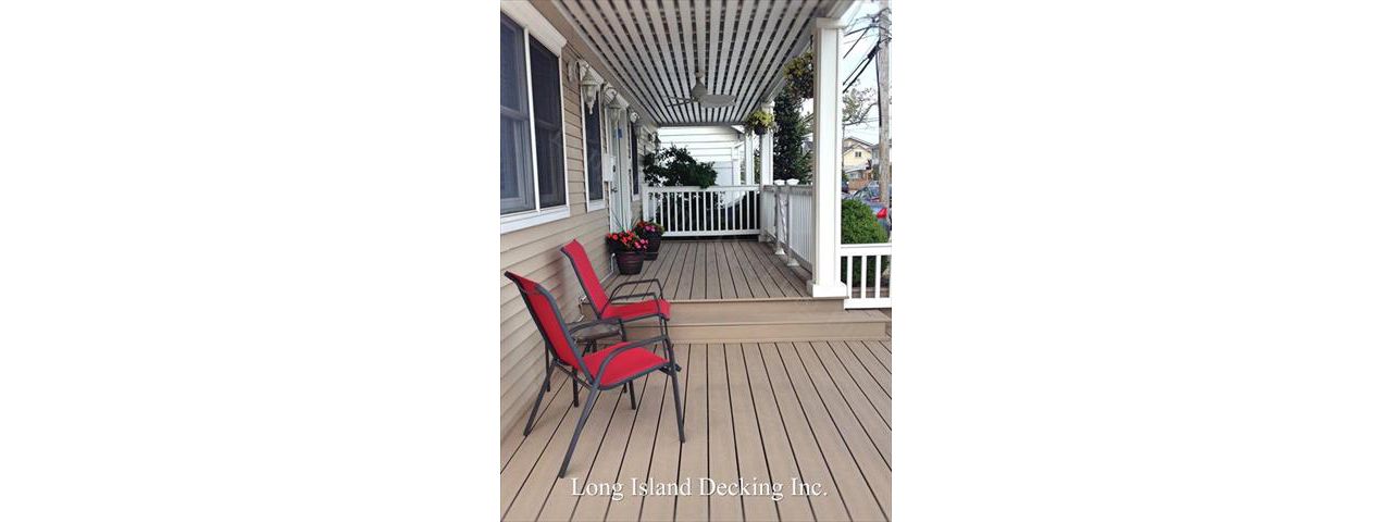 Long Island Deck Builder Trex Front Porch Long Beach NY