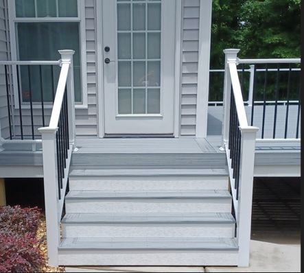 Trex Enhance Naturals Foggy Wharf stairs are slip resistant