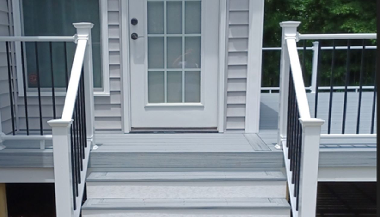 Trex Enhance Naturals Foggy Wharf stairs are slip resistant