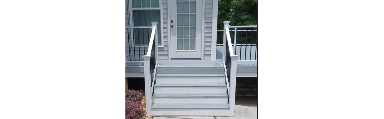 Trex Enhance Naturals Foggy Wharf stairs are slip resistant