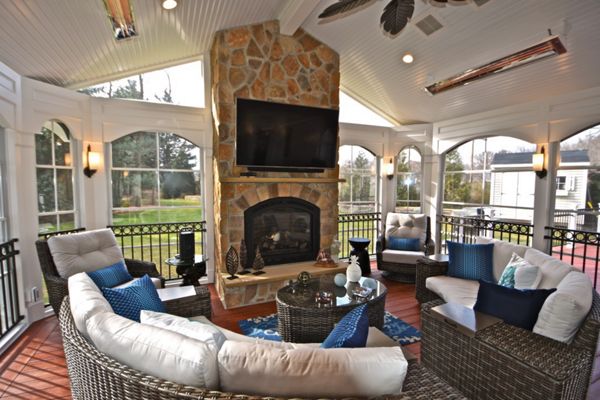 Porch With Windows Angled Corners