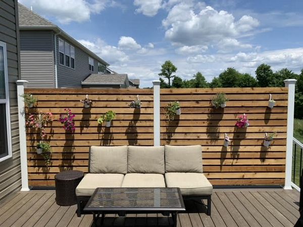 Privacy wall on Coastal Bluff deck