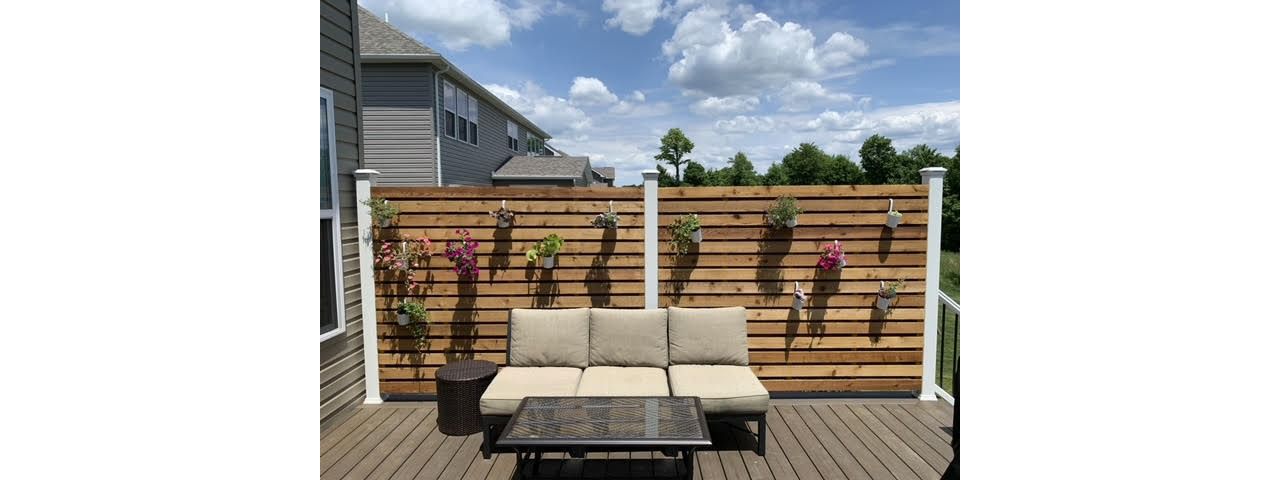 Privacy wall on Coastal Bluff deck