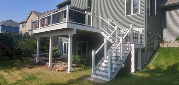 Pebble Gray Select with Trex Transcend Railing