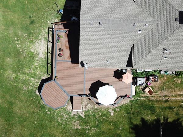 Trex Select Saddle with Winchester Grey Border Deck In Colbert, WA