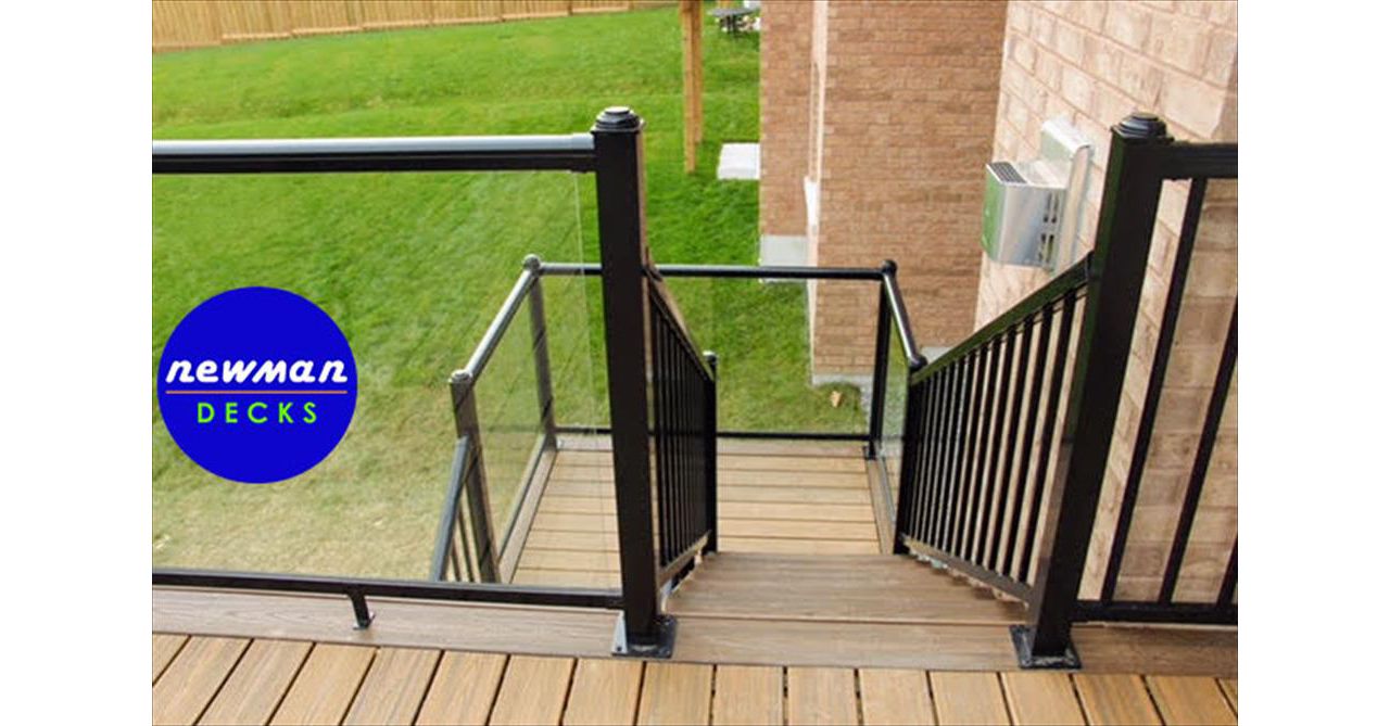Newman Decks Trex composite with Aluminum Glass and Picket Railings