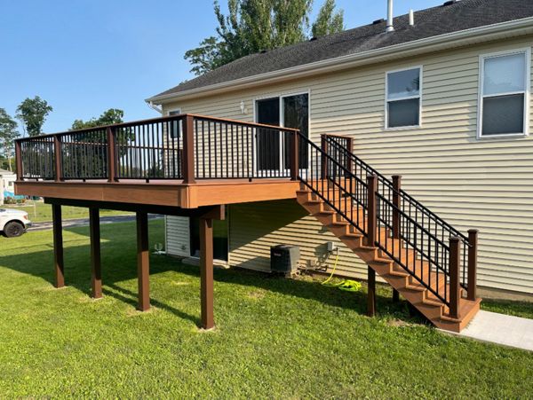 Trex Tiki Torch Decking & Cocktail rails