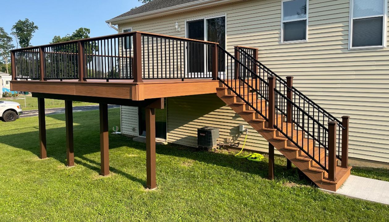 Trex Tiki Torch Decking & Cocktail rails