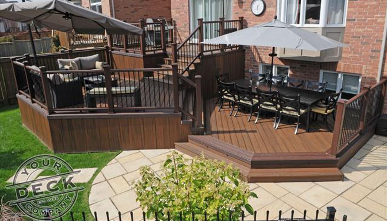 Multi level Trex deck by Your Deck co. in Richmond Hill
