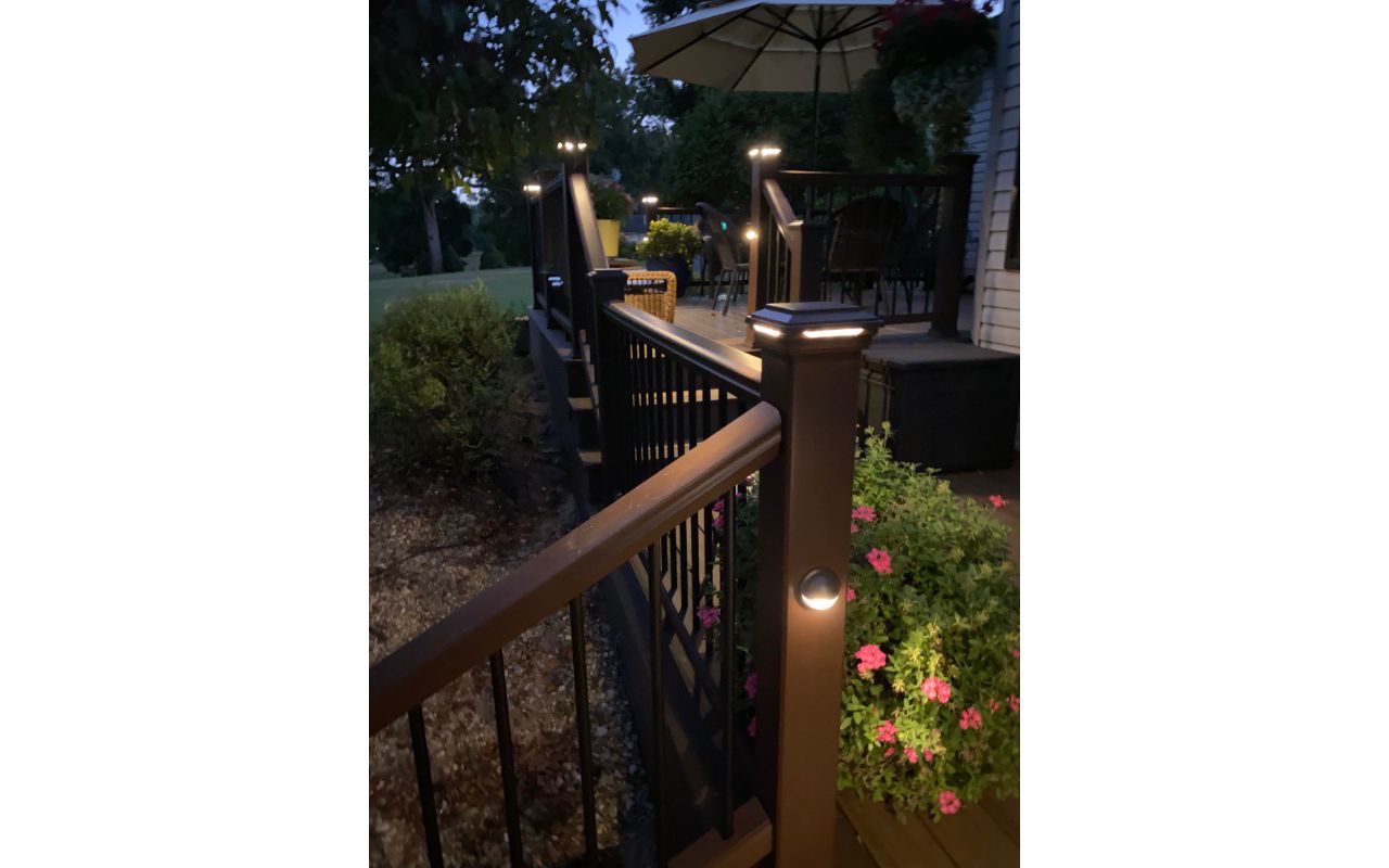 Low Voltage Lighting including Post Cap Lights and Deck Rail Lights