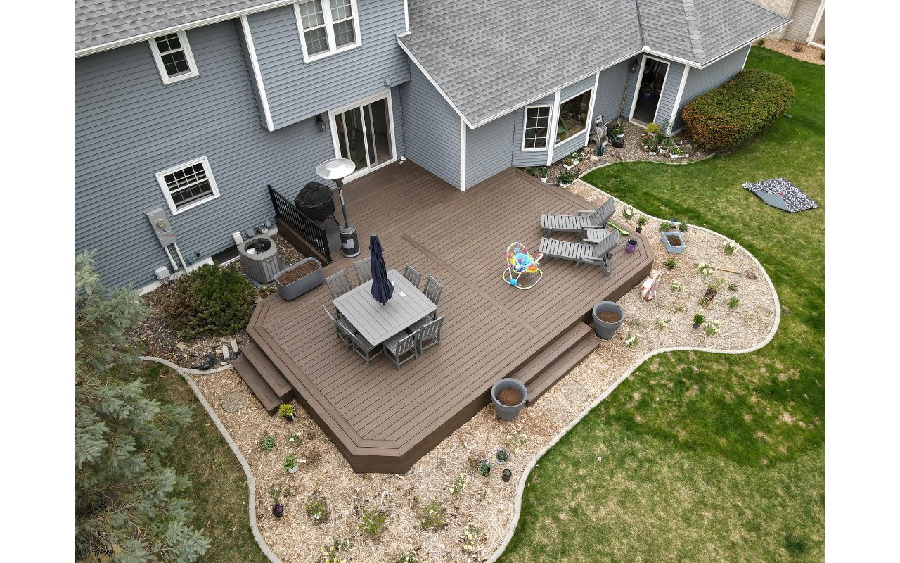 Trex deck fully skirted in New Brighton
