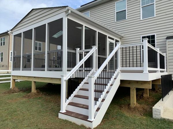 The Deck & Fence Company can build a screened porch or gazebo with your deck.