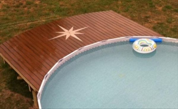Poolside composite deck