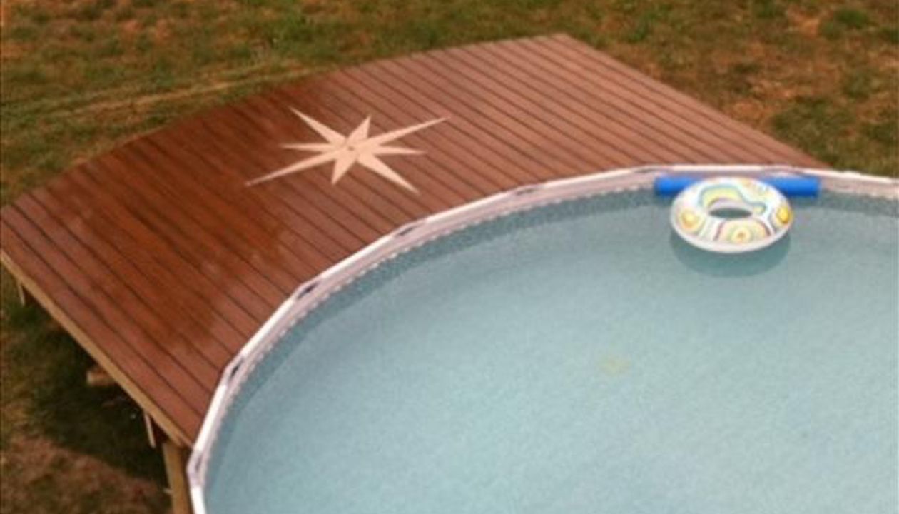 Poolside composite deck