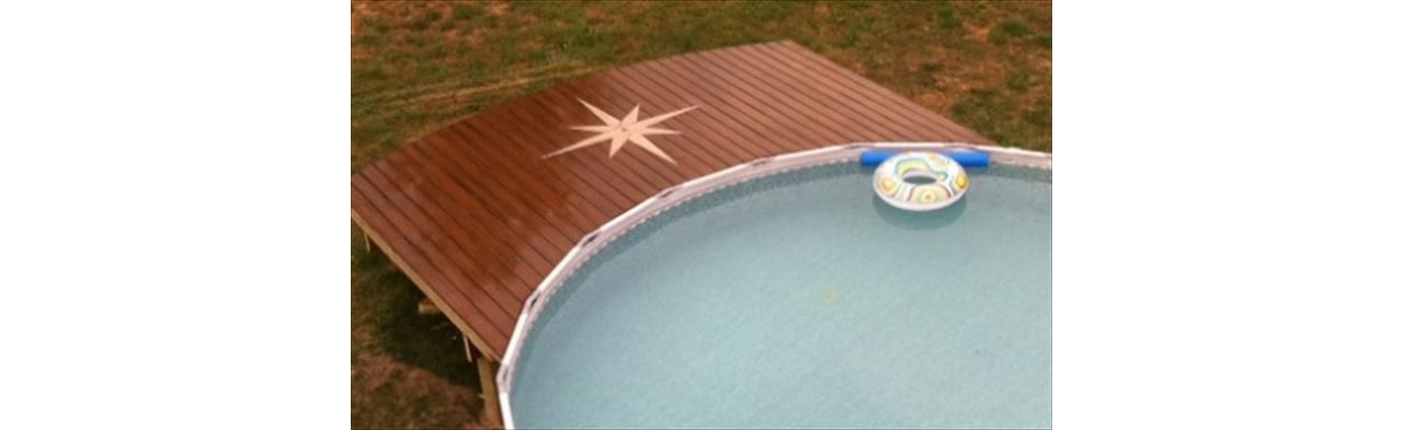 Poolside composite deck