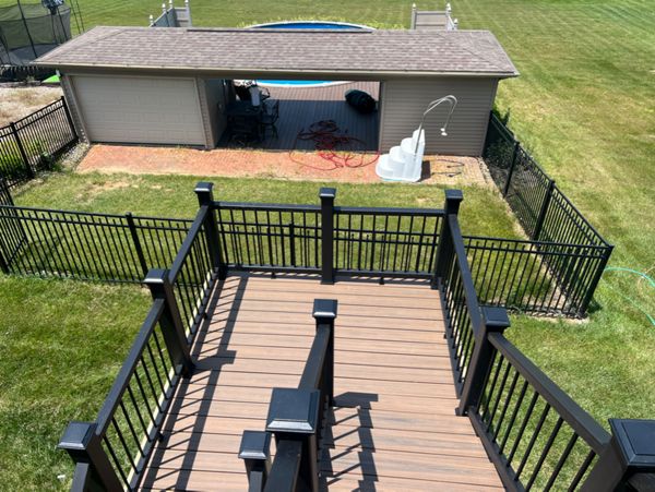 Landing and stairs for 13' elevation