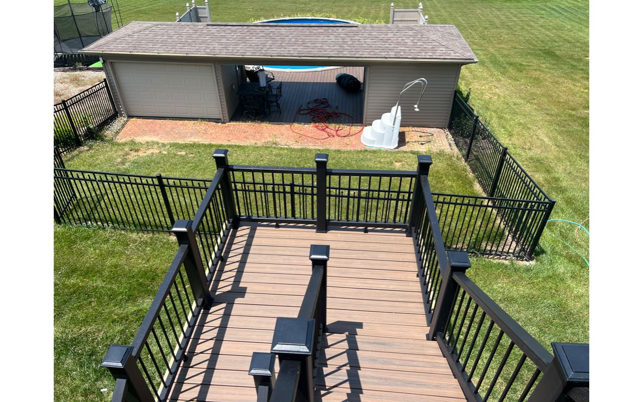 Landing and stairs for 13' elevation