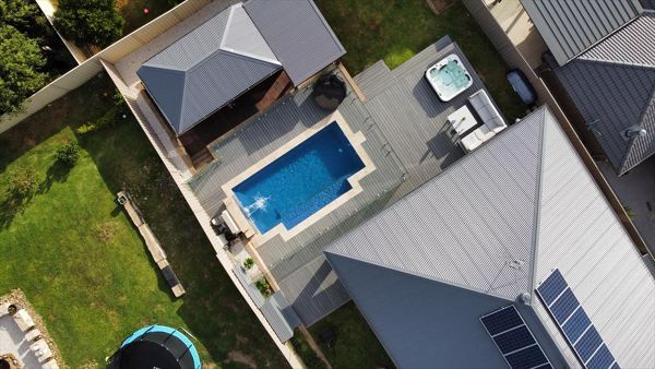 Trex island mist, the back yard resort.