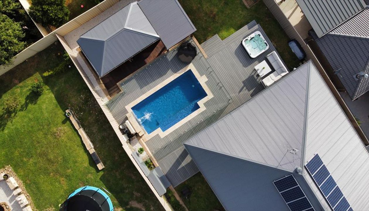 Trex island mist, the back yard resort.