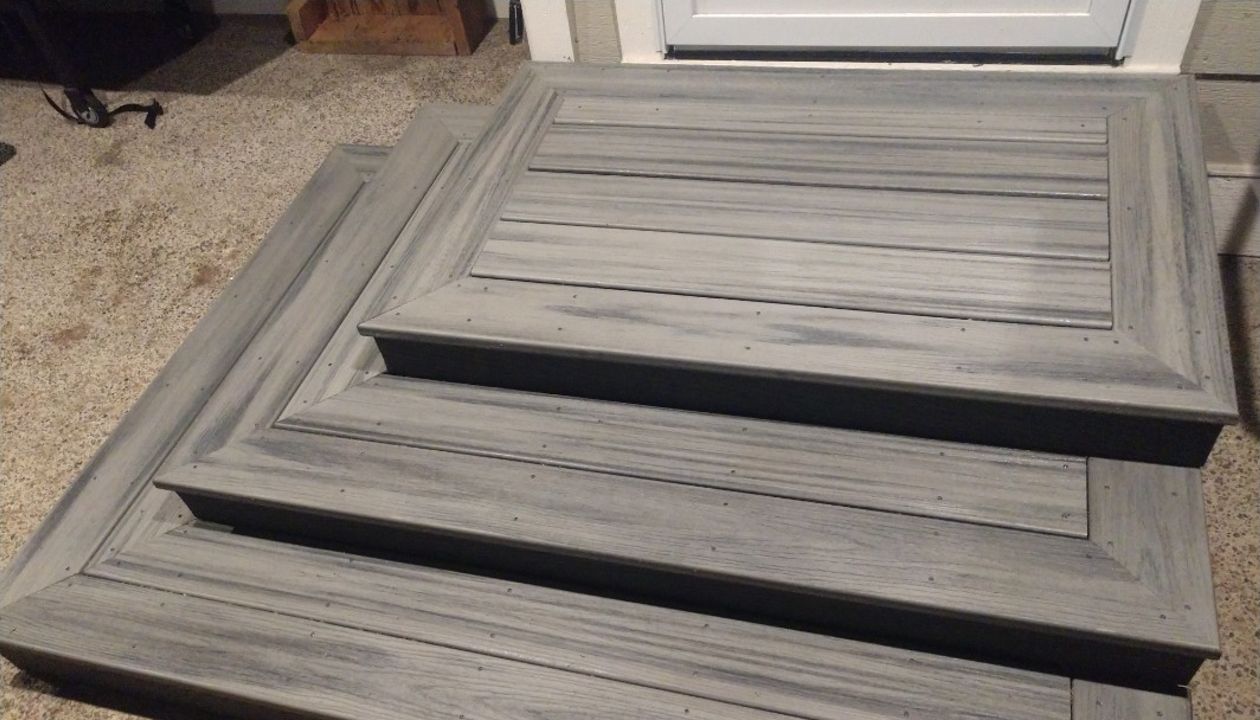 Update back stairs Island Mist